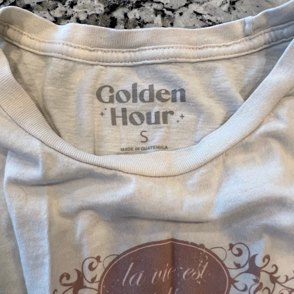 Golden Hour White Graphic Tee
